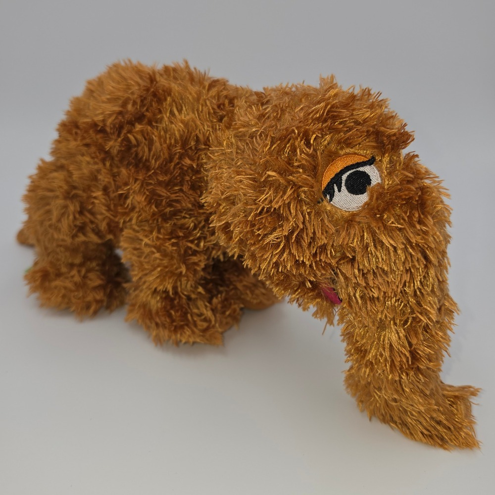 Sesame Street Snuffleupagus Snuffy Plush Brown Shaggy Stuffed Animal 2019 15 In.
